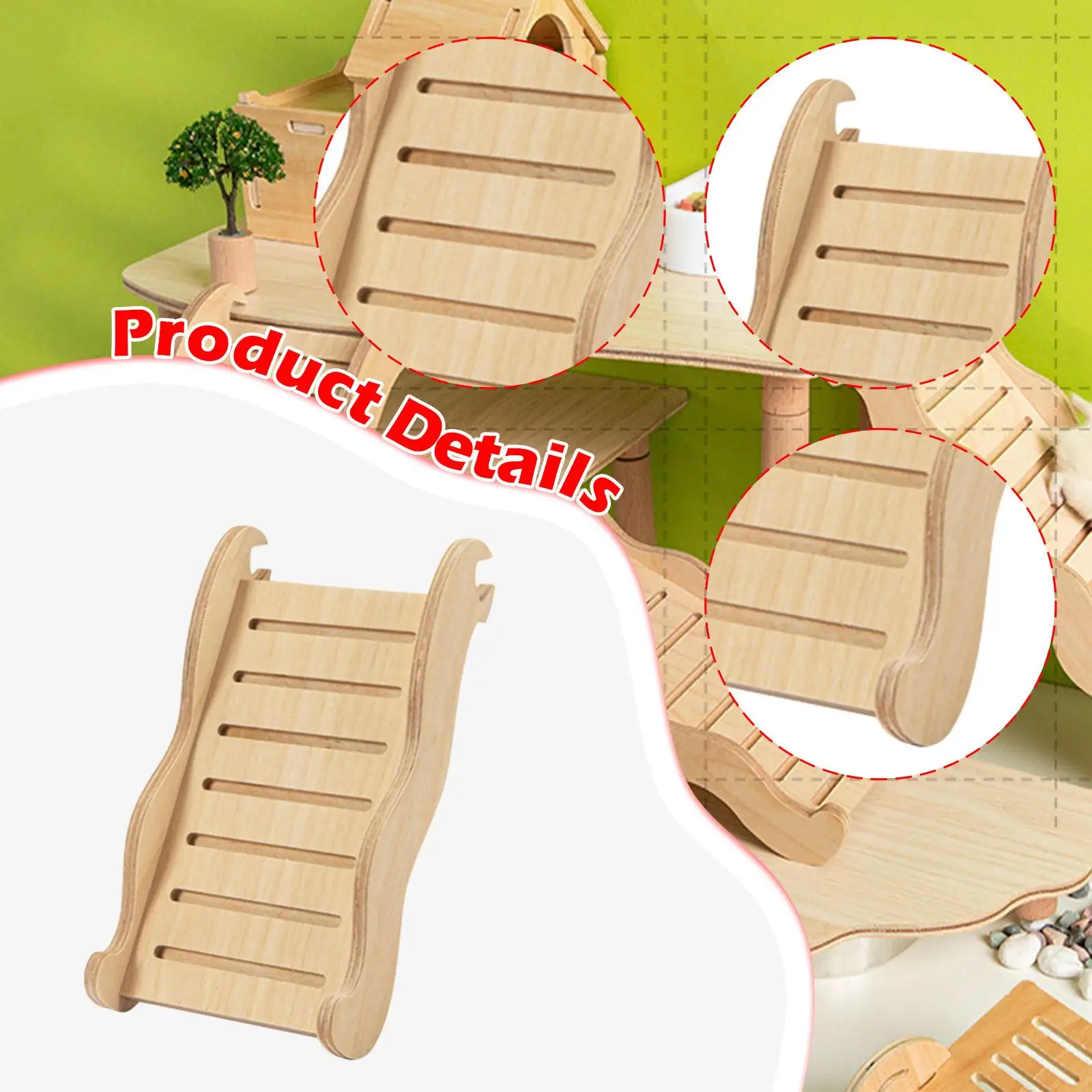 Escalera de madera para hámster: puente para trepar y entrenar - imagen 5