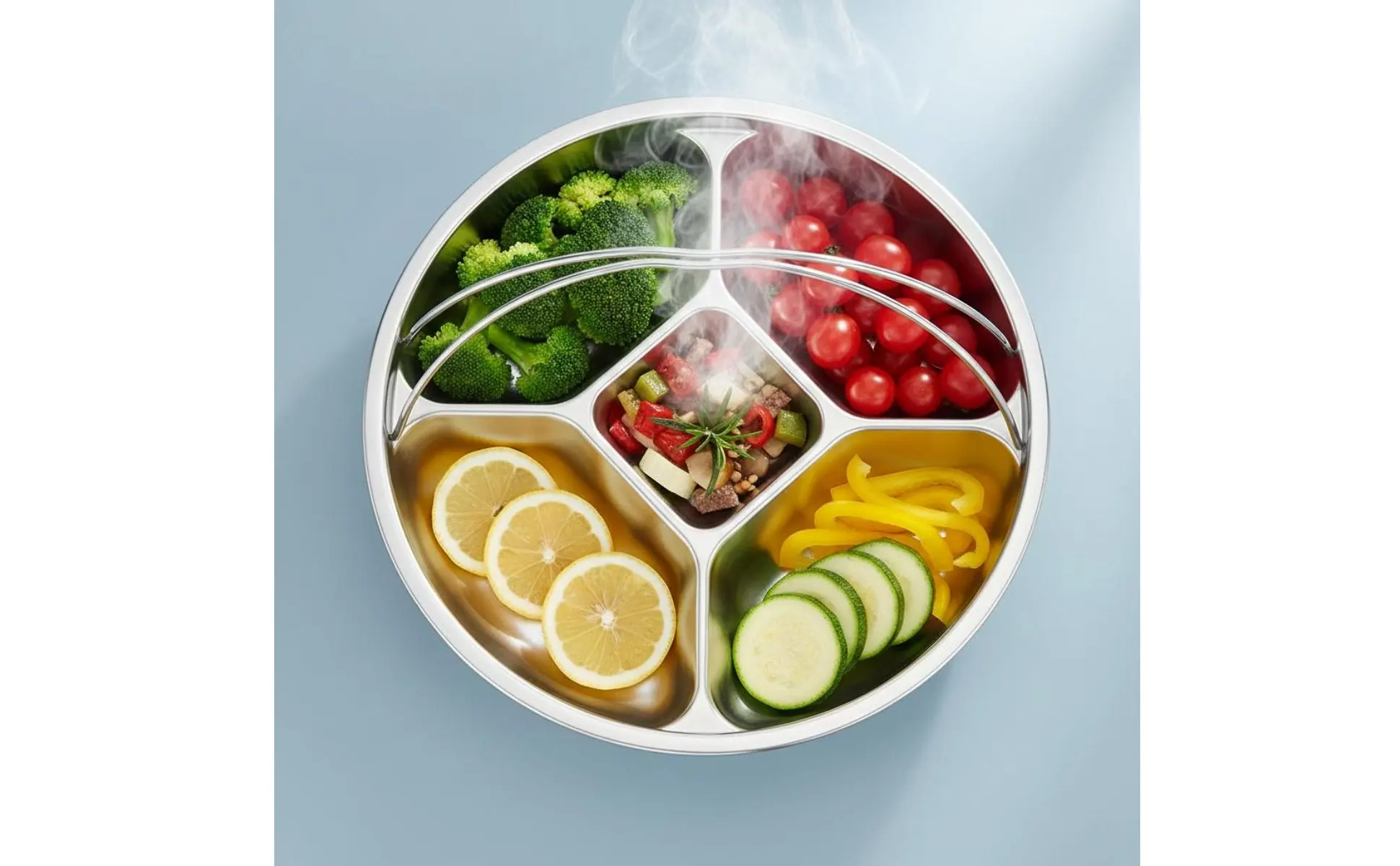 Diseño profundo para porciones y separación de alimentos