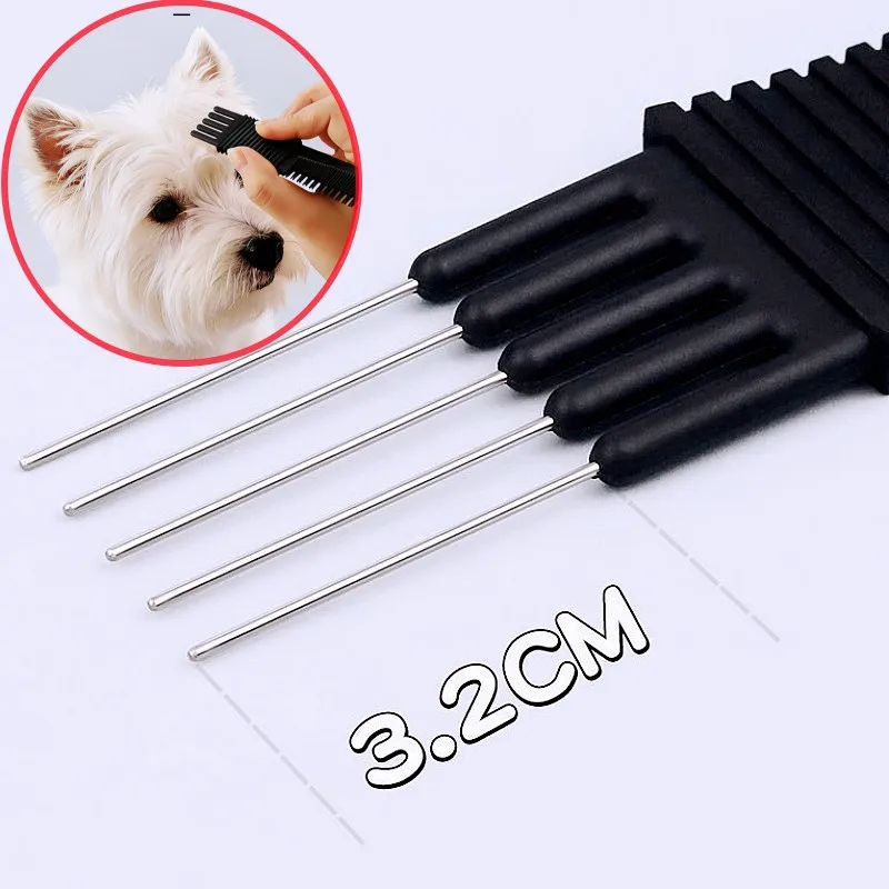 Peine doble cara de acero inoxidable para perros de pelo largo - imagen 2