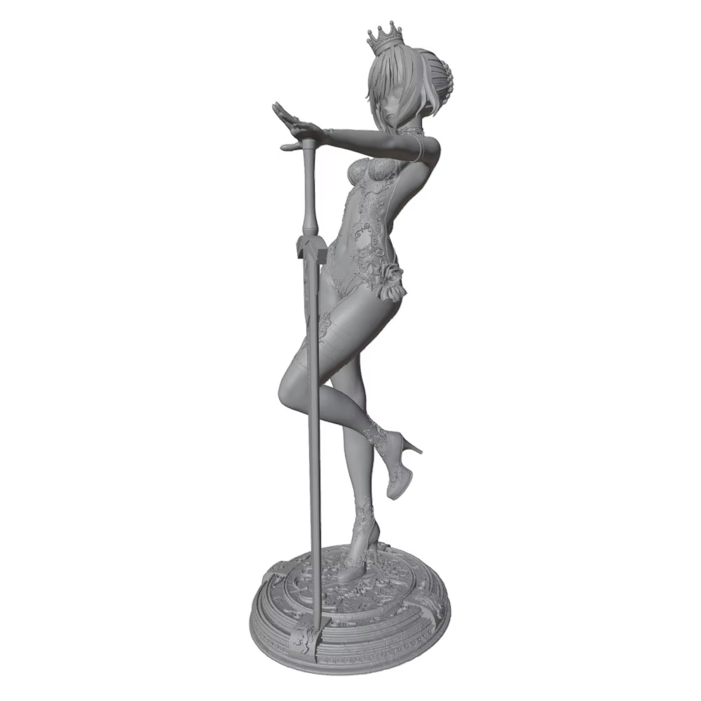 Miniatura GK figura anime gris impresa en 3D, sin montar ni pintar