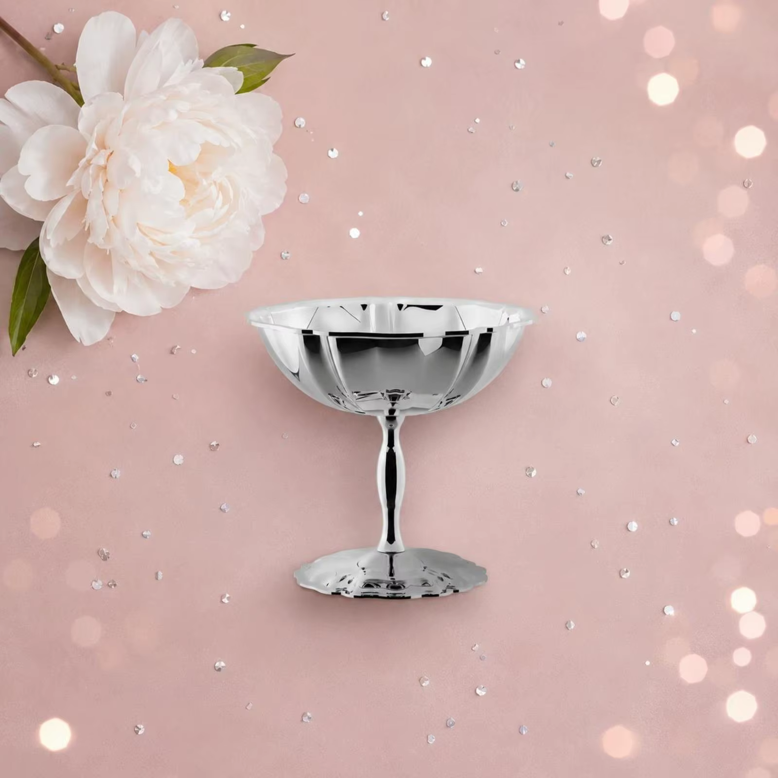 Bazofia Bowl Acero Inoxidable para Postres con Base – Mesa de Cupcakes Fiestas - imagen 4