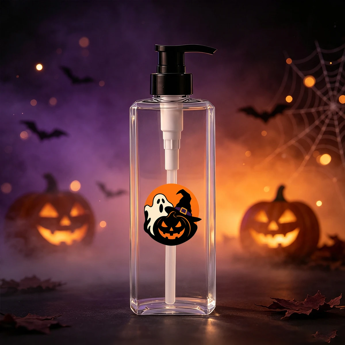Dispensador de Jabón Halloween con Bomba – Botella Transparente para Champú y Loción - imagen 5