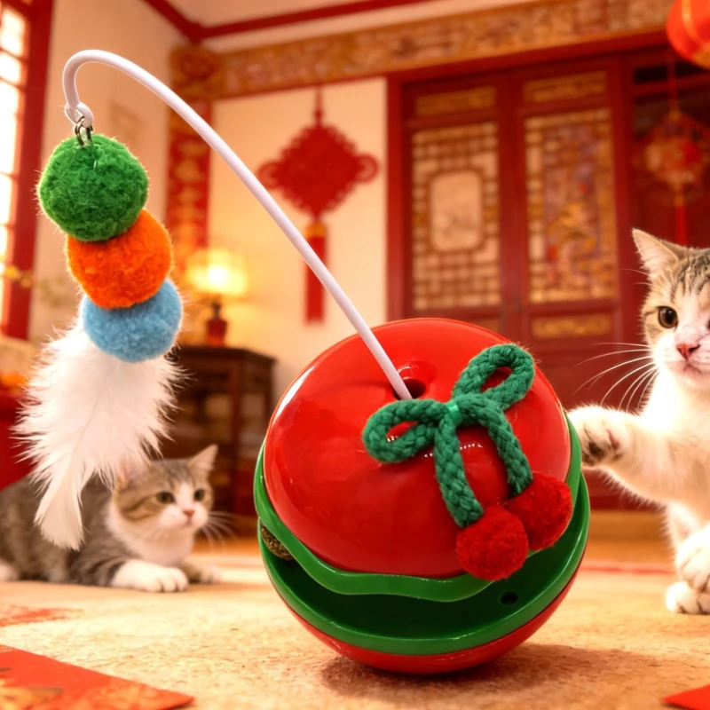 Juguete interactivo con plumas para gatos y perros – Limpieza dental - imagen 3