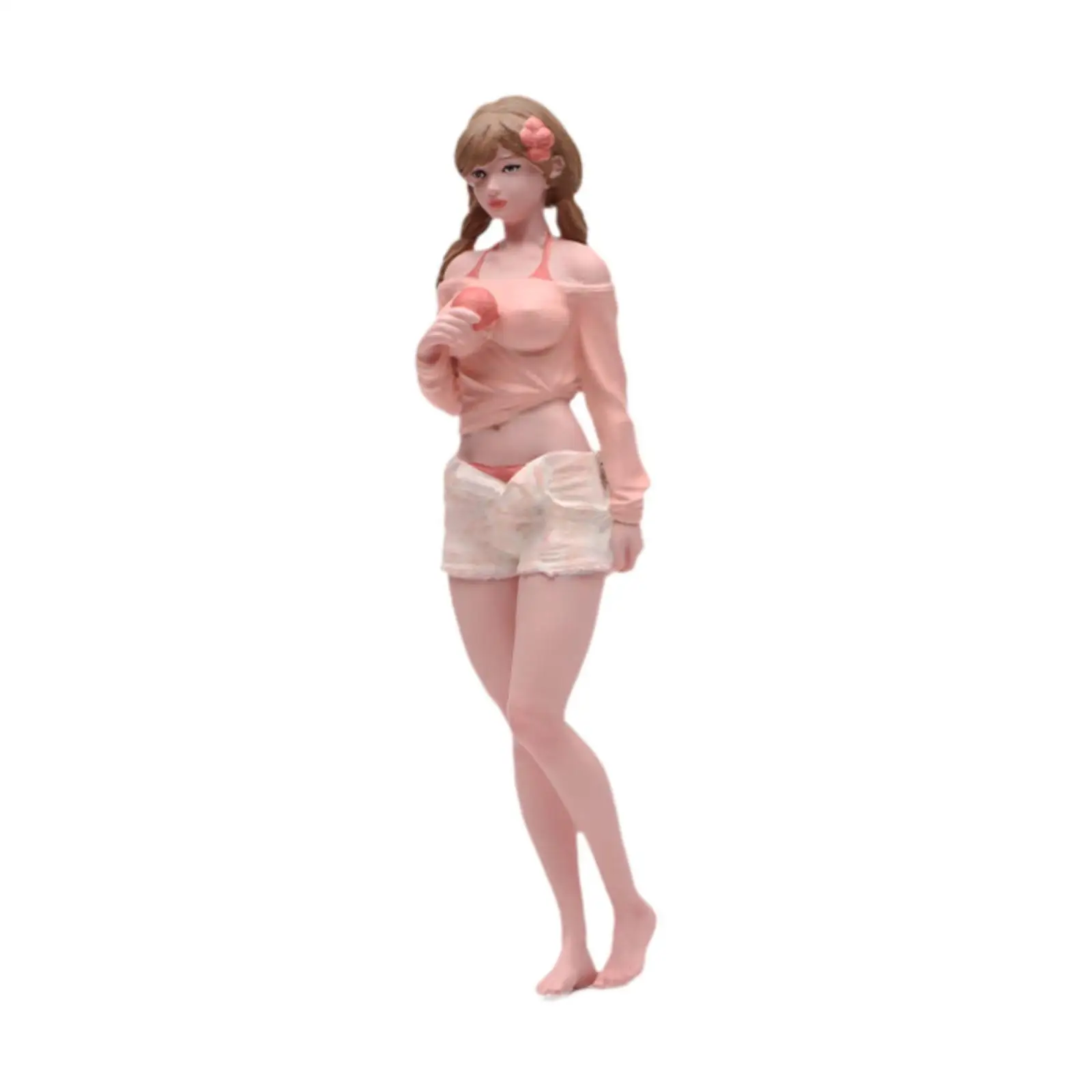 Figura miniatura niña 1/24 para decoración y micropaisaje - imagen 3