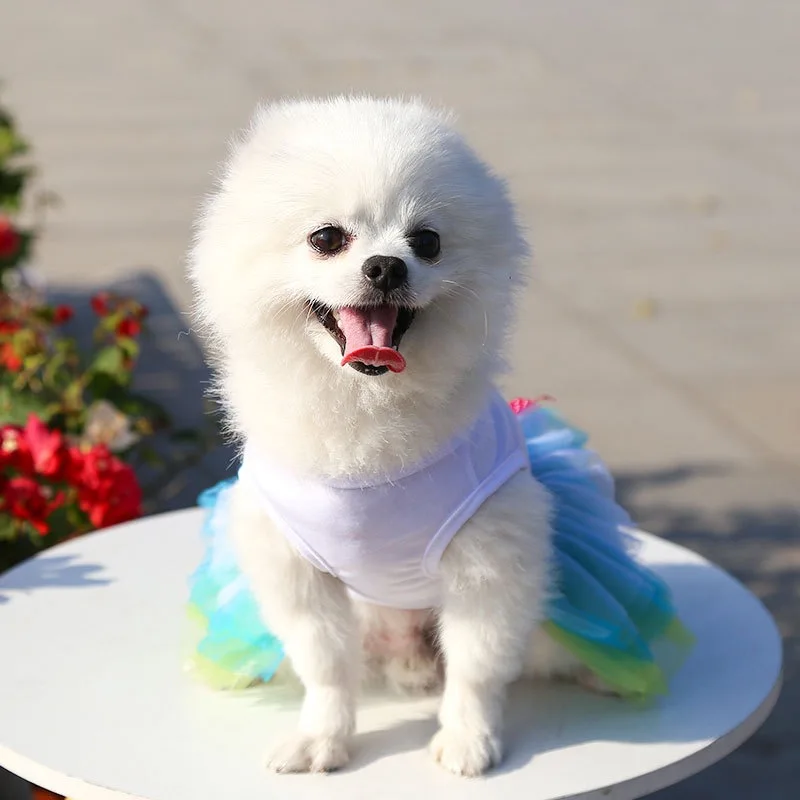 Vestido de verano con lazo para gatitas y perros pequeños, Chihuahua - imagen 2