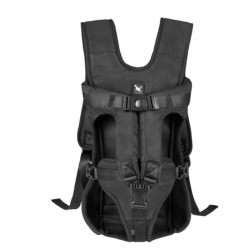 Mochila transportadora para mascotas en vista frontal