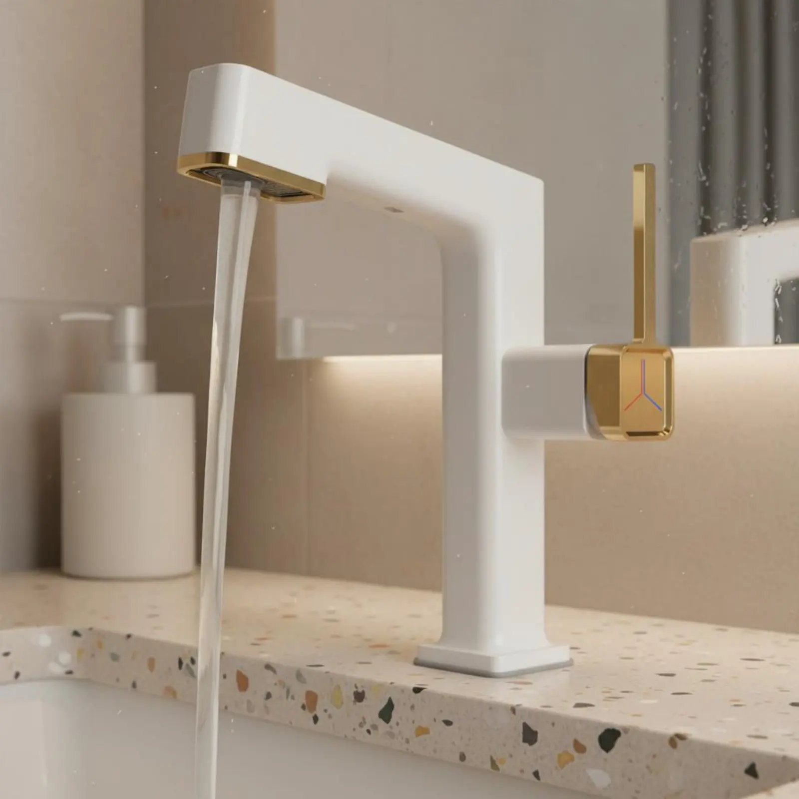 Grifo de lavabo extensible con enjuague ascendente y mezclador - imagen 5