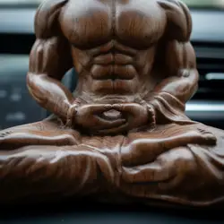 Estatua de Buda en Madera de Ébano – Decoración del Hogar y Oficina