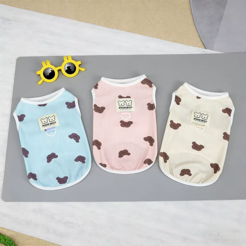 Chaleco de verano a rayas con anilla D para perros pequeños y gatos - imagen 4