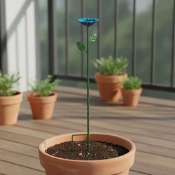 Estacas de riego para flores con diseño de abeja, sin montaje