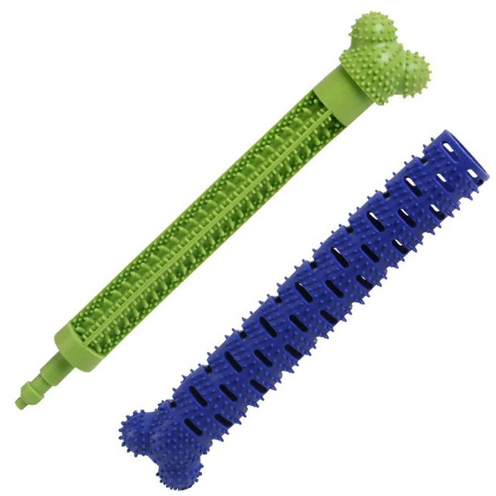 Juguete masticable de goma para perros: cepillo dental y masaje