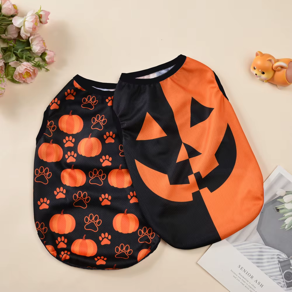 Detalle del jersey de Halloween para gatos