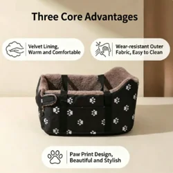 Transportín portátil para gatos y perros pequeños con cama cómoda