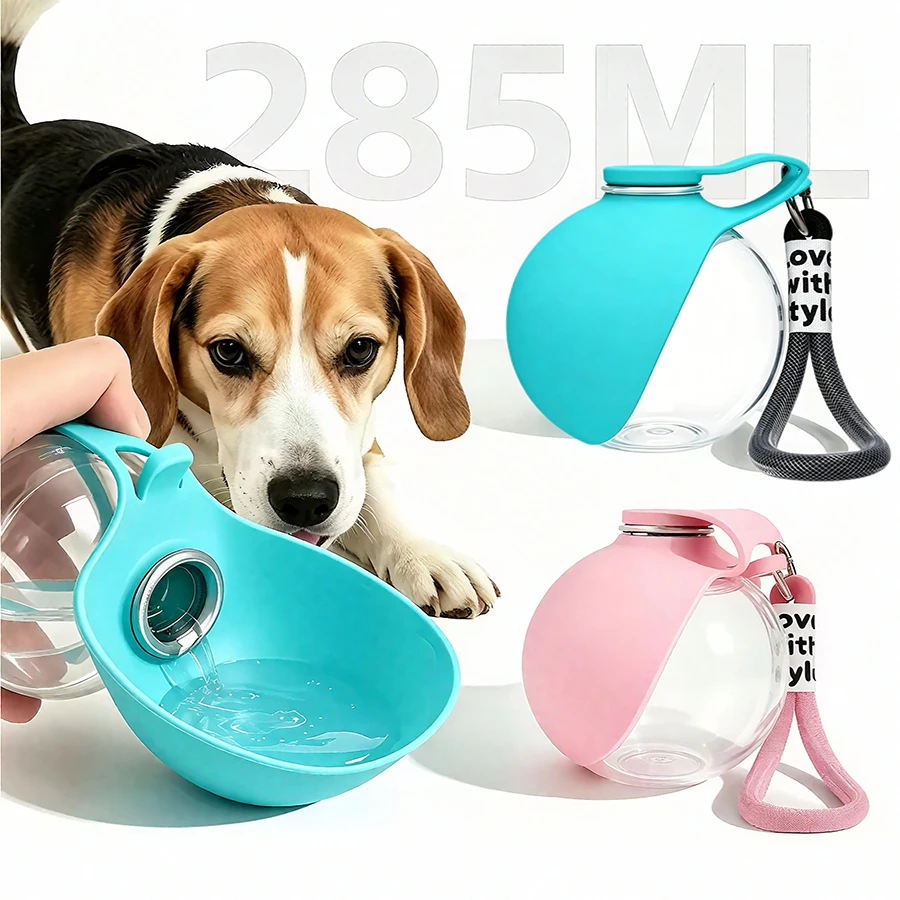 Botella bebedero plegable para perro y gato – Antigoteo paseos