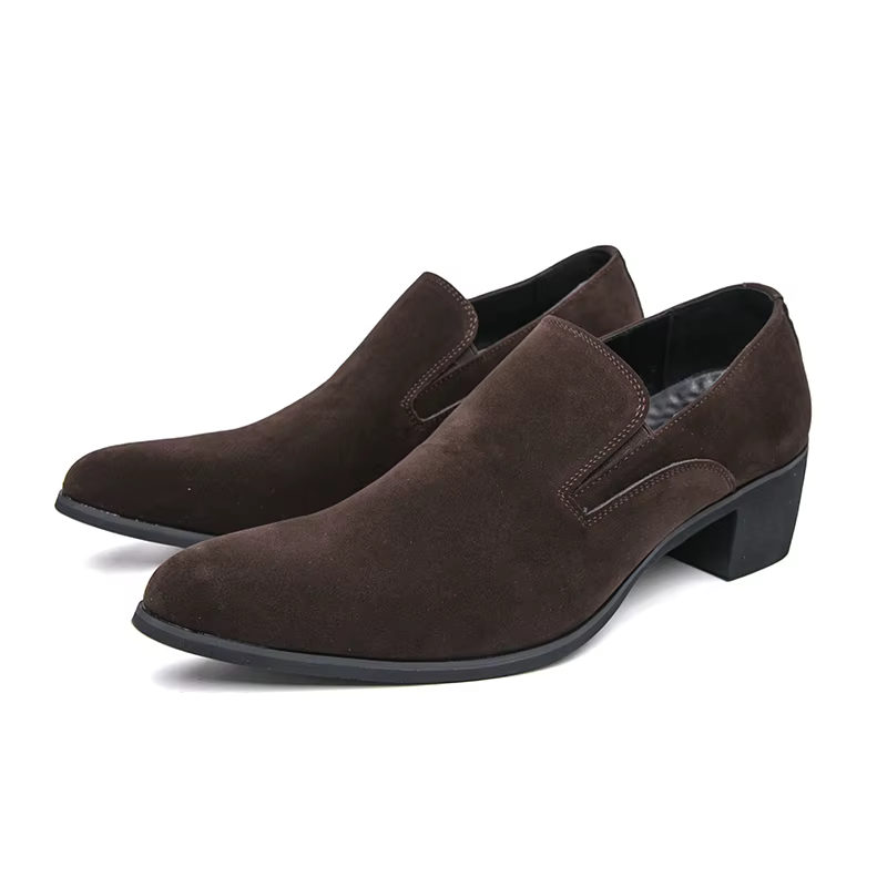 Mocasines de cuero para hombre con plataforma y tacón alto - imagen 2