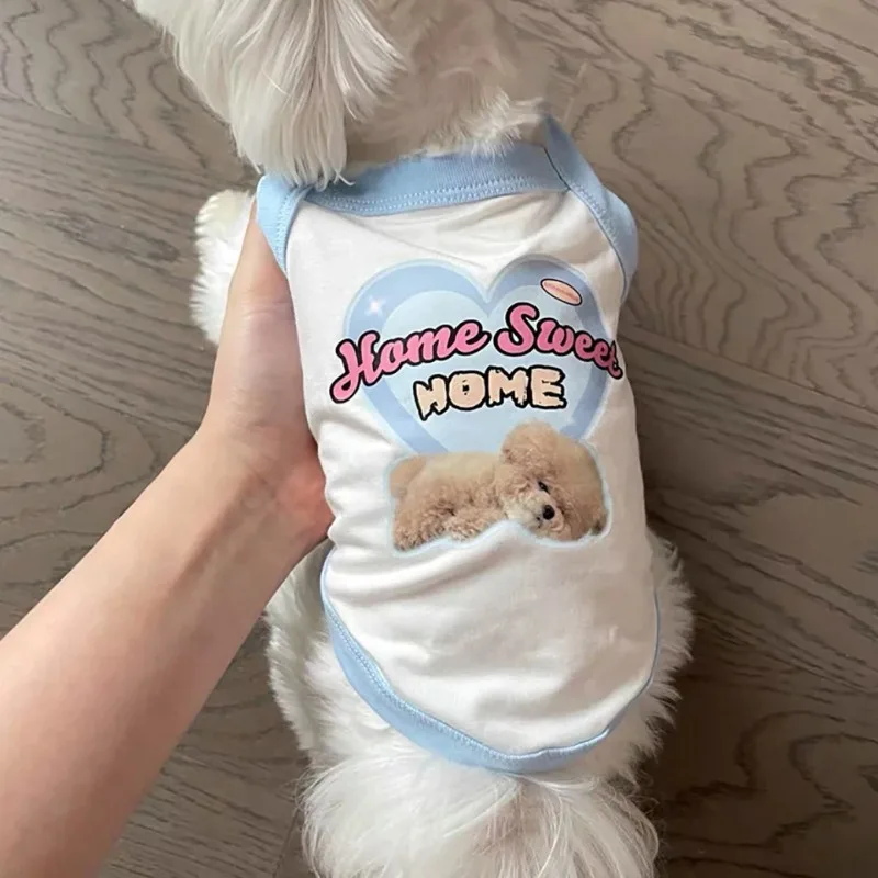 Chaleco con estampado de letras para mascotas