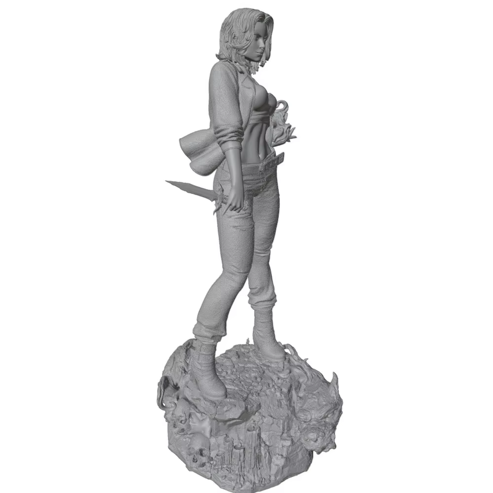 Kit de miniatura de resina DIY, figura gris impresa en 3D - imagen 2
