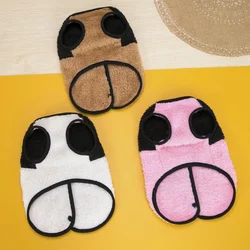 Chaleco forro polar para perro y gato con estampado de patas