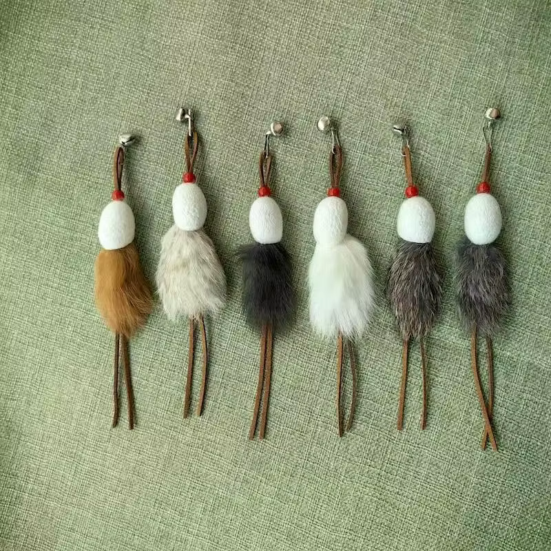 Juguete para gatos: varita de peluche con cabezas intercambiables - imagen 4