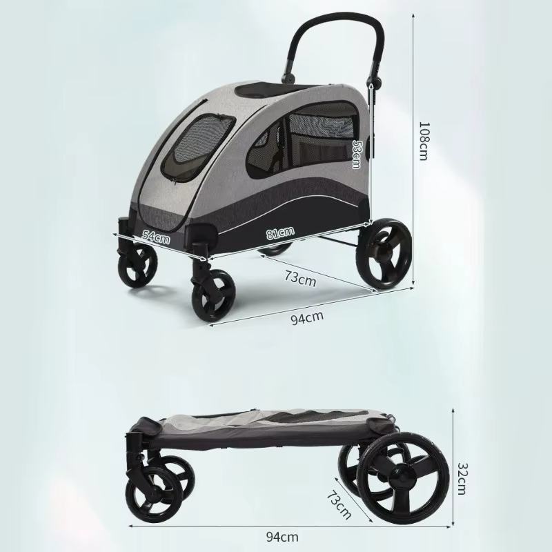 Carrito Plegable para Perros Medianos y Grandes – Paseos y Viajes - imagen 2