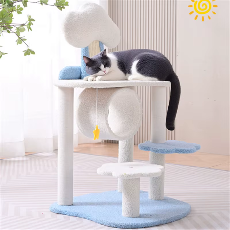 Árbol rascador para gatos con casa, sisal y torre de saltos - imagen 4
