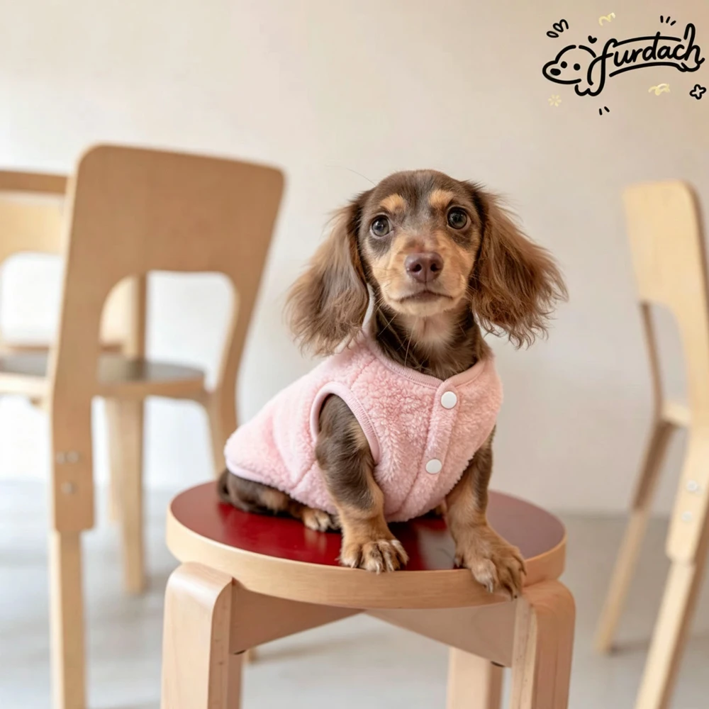 Chaqueta cálida de forro polar para perro salchicha: abrigo invierno