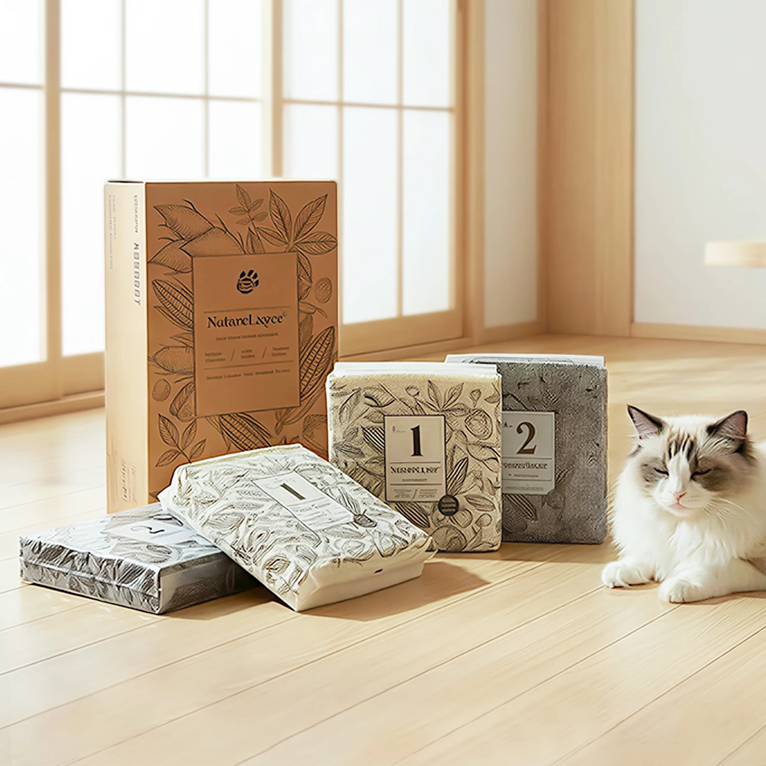 Arena aglomerante para gatos de yuca y bentonita, baja en polvo - imagen 2