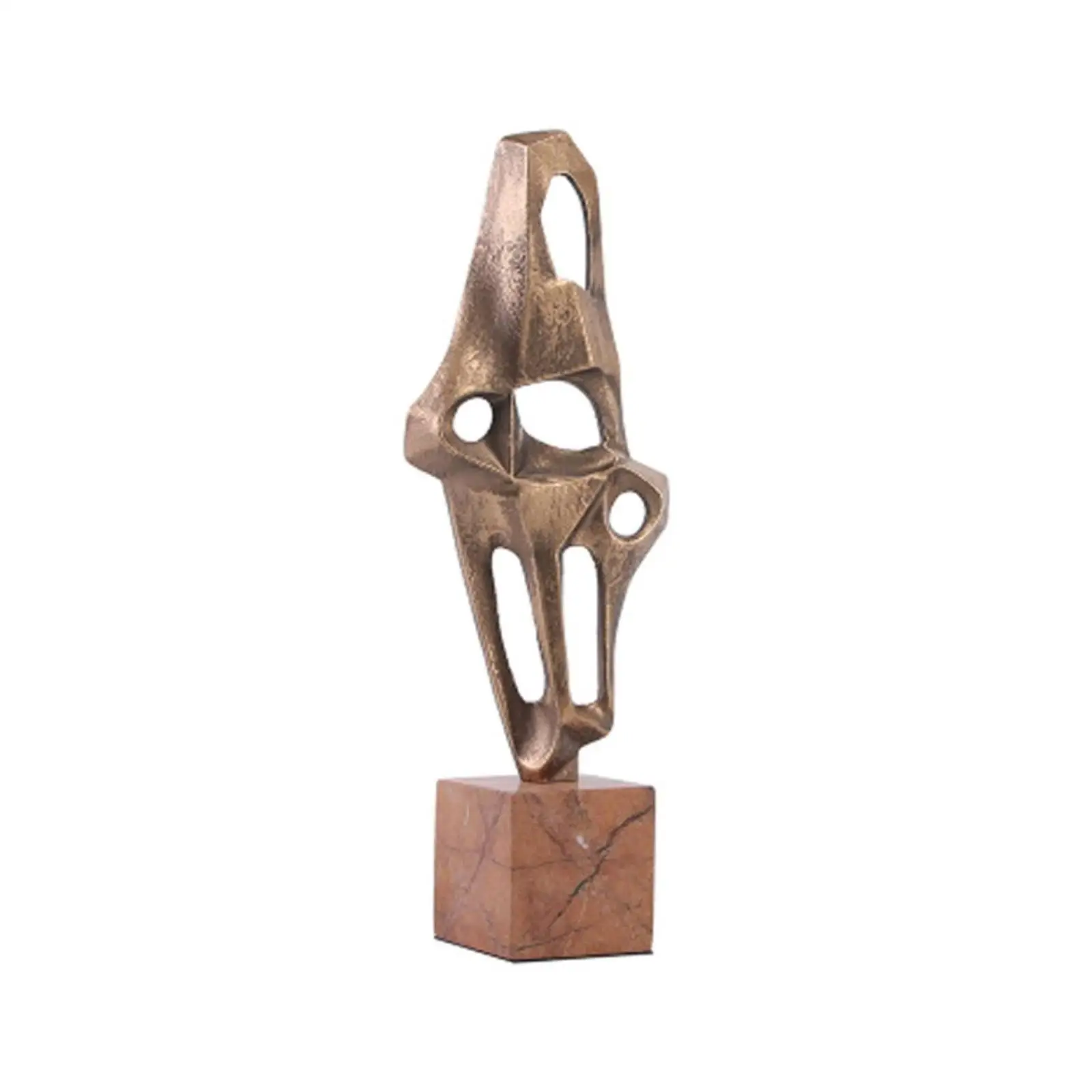Escultura abstracta metal base mármol estantería minimalista - imagen 5