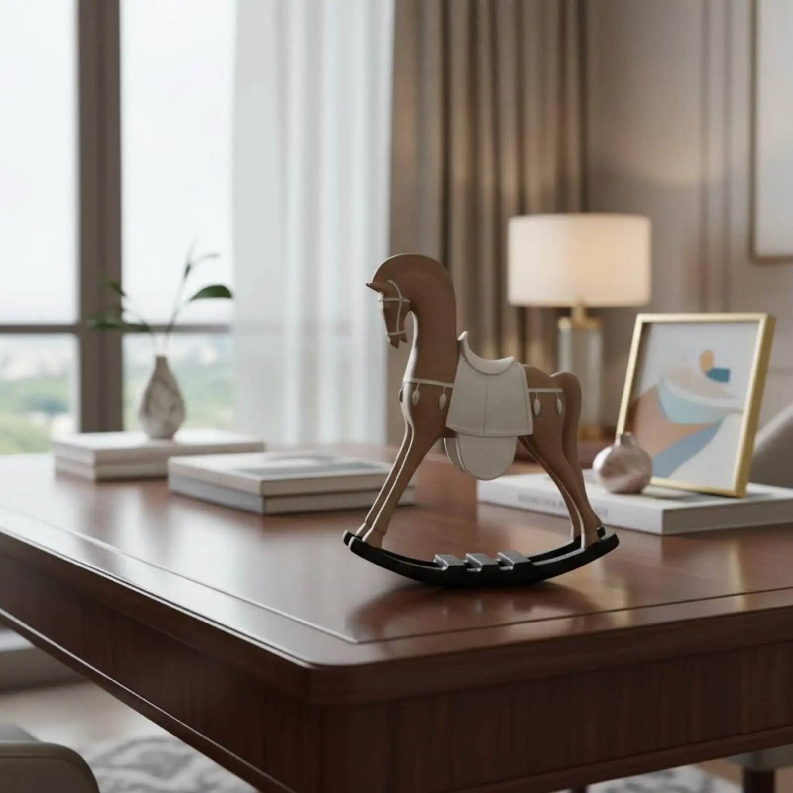 Figura decorativa de caballo tallado a mano en madera – Pieza artesanal y ecológica - imagen 4