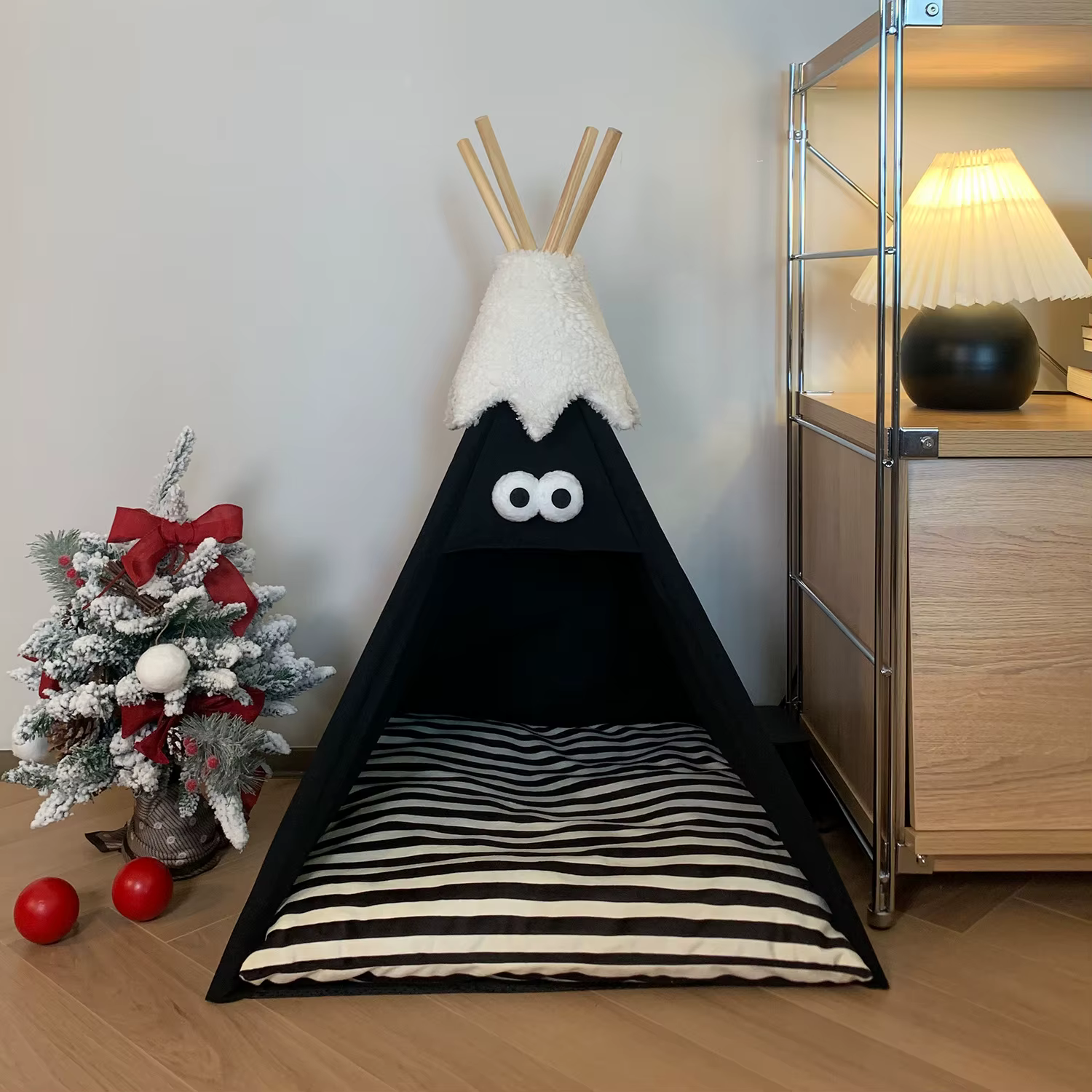 Casa nido semicerrada desmontable y lavable para gatos 4 estaciones - imagen 4