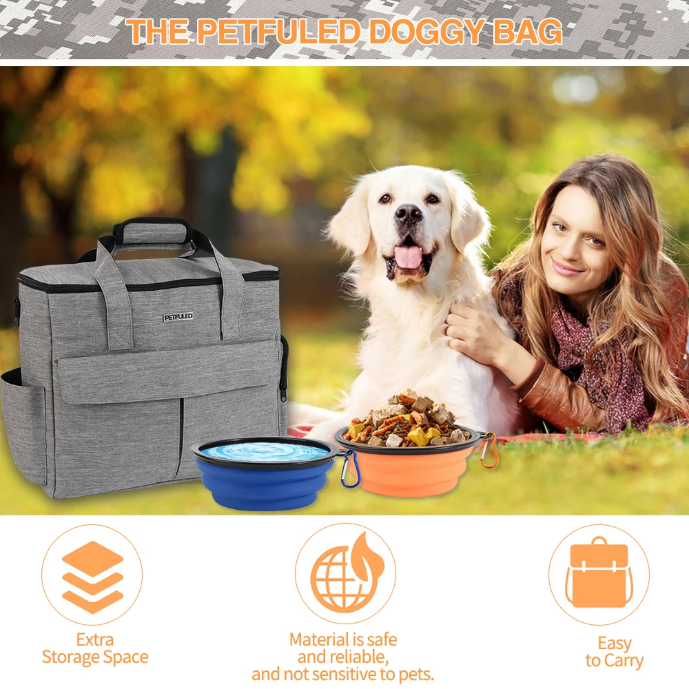 Juego de bolsas de viaje para perros aprobadas por aerolíneas