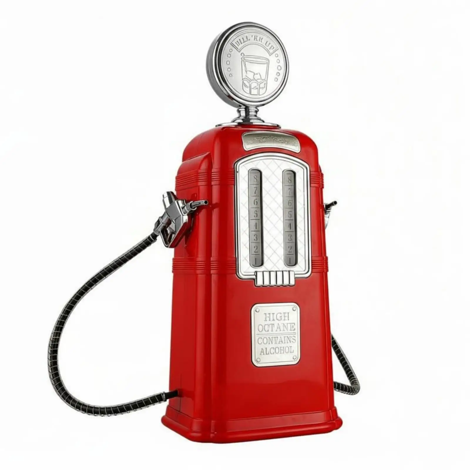 Dispensador de bebidas cromado con doble grifo estilo retro