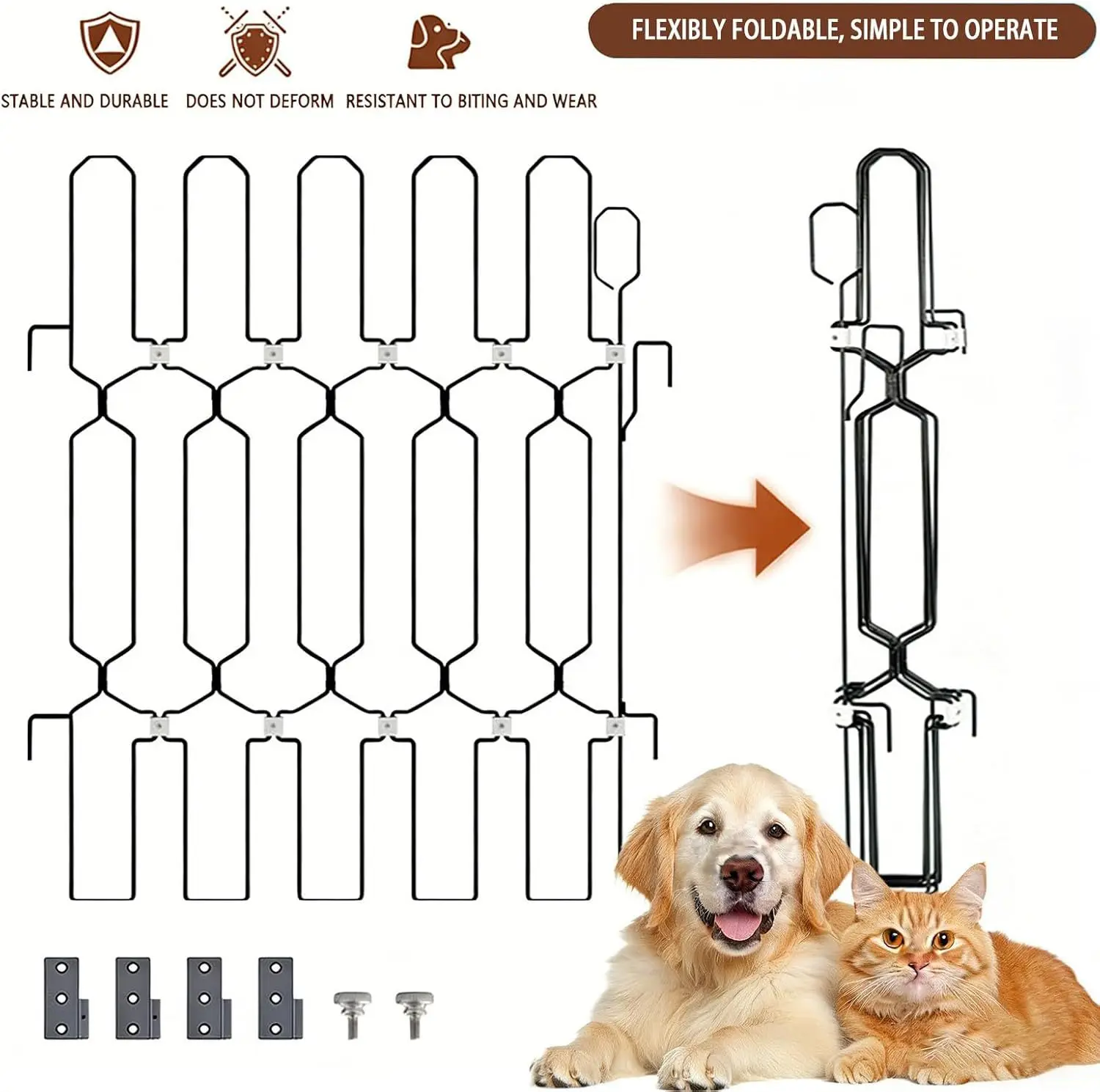 Barrera Metálica Retráctil para Perros y Gatos – Interior y Exterior - imagen 4