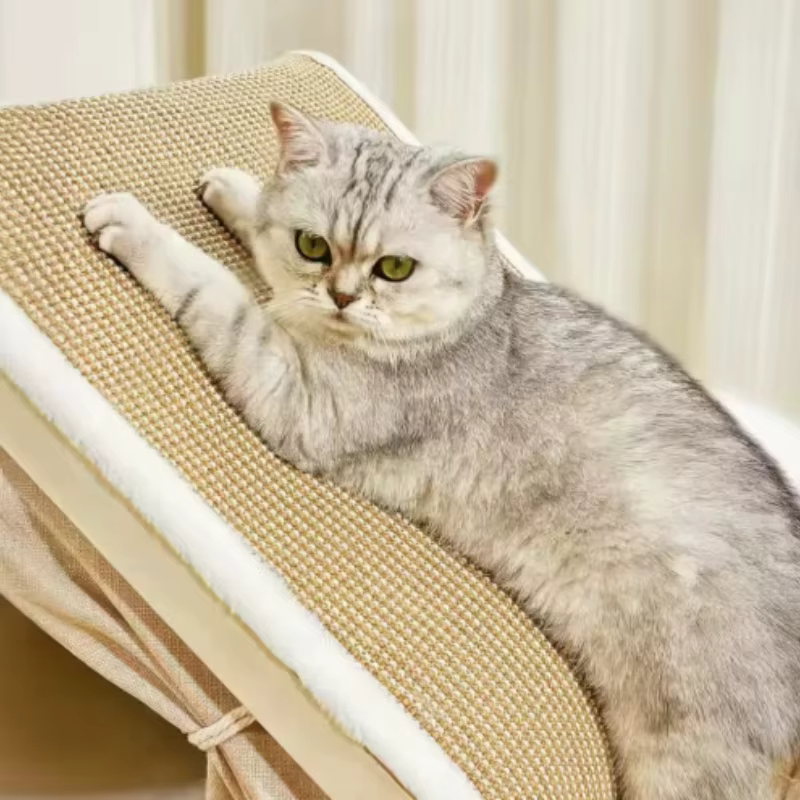 Casa Villa para Gatos con Rascador de Sisal – Refugio Cálido con Bolsa - imagen 5