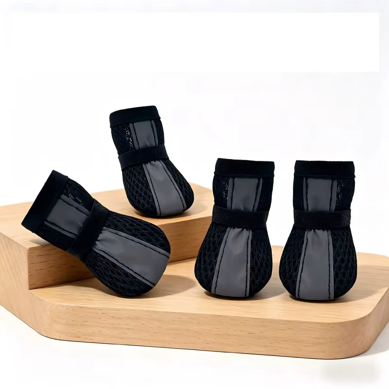 Botines antideslizantes transpirables para perro con tira reflectante