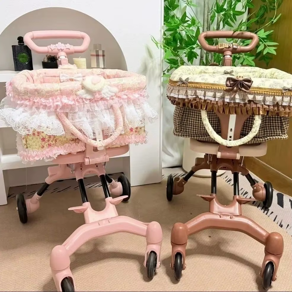 Carrito plegable transpirable para perros y gatos pequeños - imagen 5