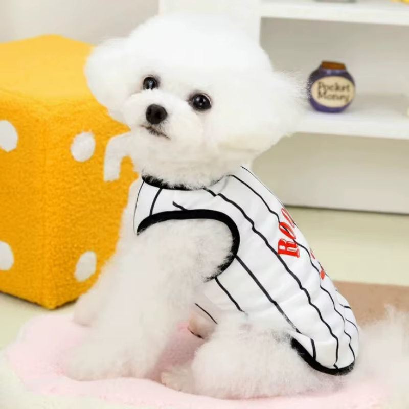 Chaleco deportivo a rayas con números para perros y gatos - imagen 2