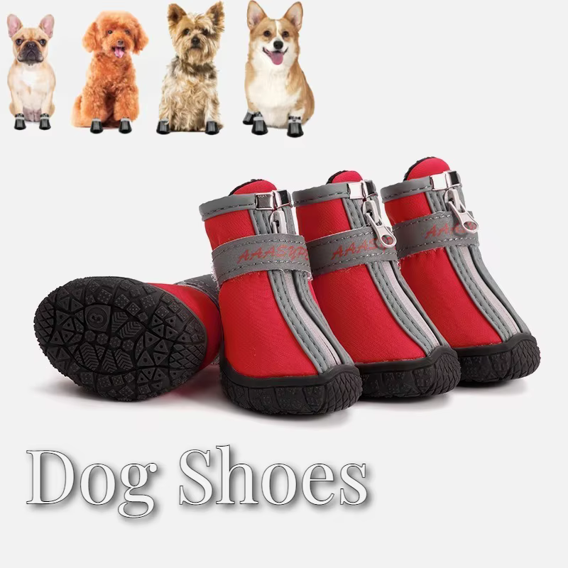 Botas impermeables para perros con cierre ajustable y reflejo - imagen 2