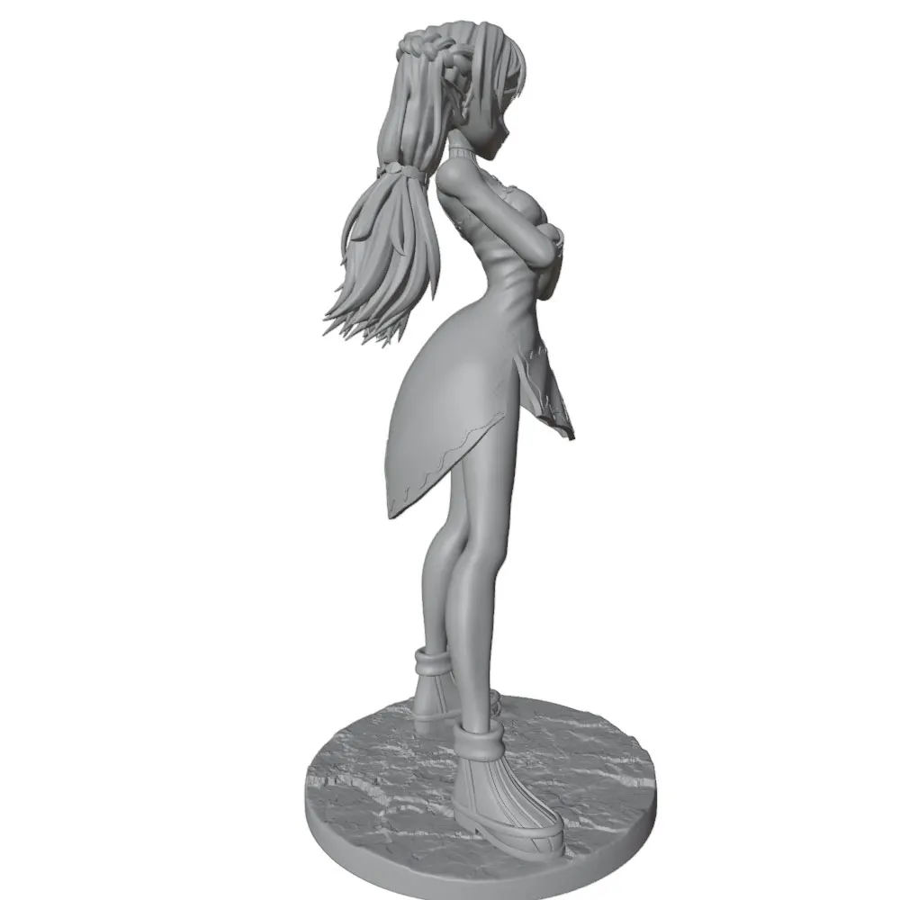 Figura femenina de resina, miniatura 3D sin pintar - imagen 4