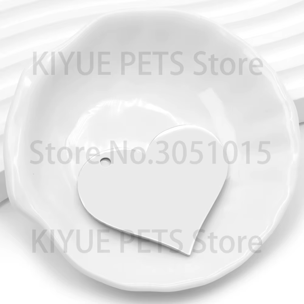 Placa identificación perro acero inoxidable - Forma corazón personalizable - imagen 5