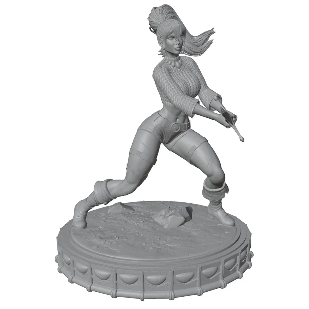Detalle de las marcas de soporte de impresión 3D