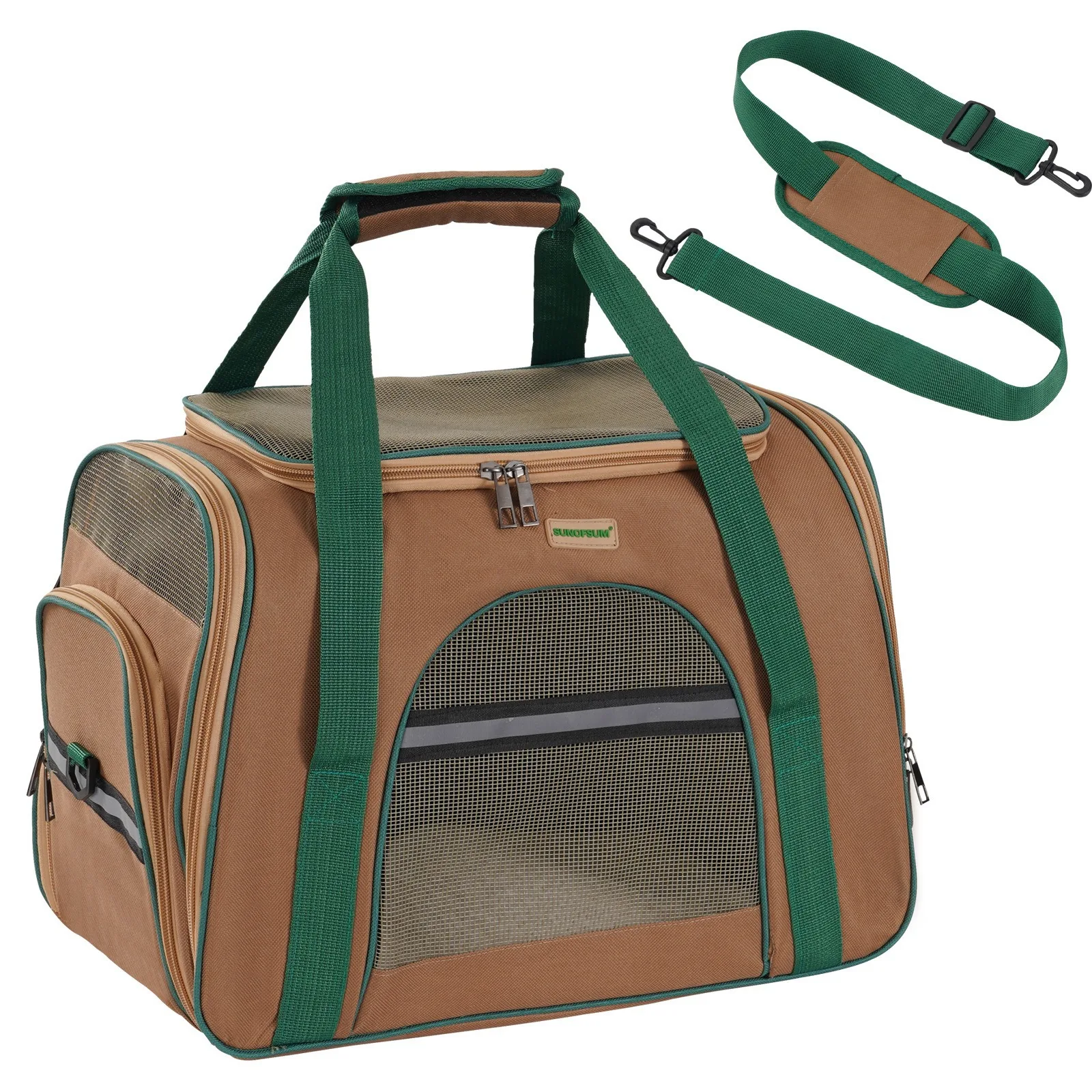 Bolsa de transporte mochila transpirable de malla para perros y gatos - imagen 2