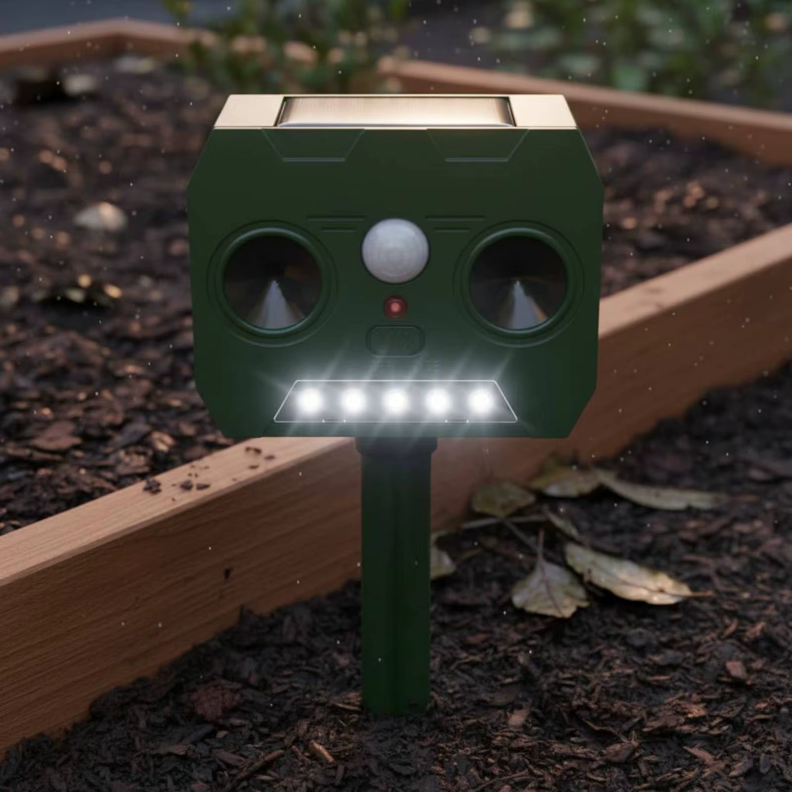 Ahuyentador de plagas solar ultrasónico seguro para gatos y perros - imagen 2