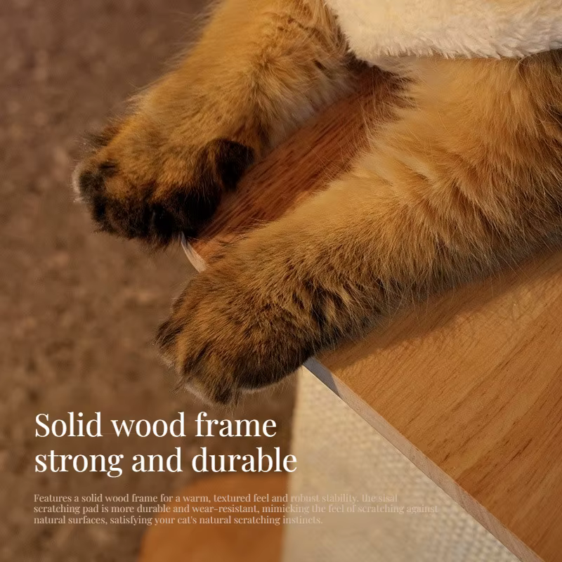 Rascador de esquina para gatos con poste de sisal y plataforma elevada - imagen 2