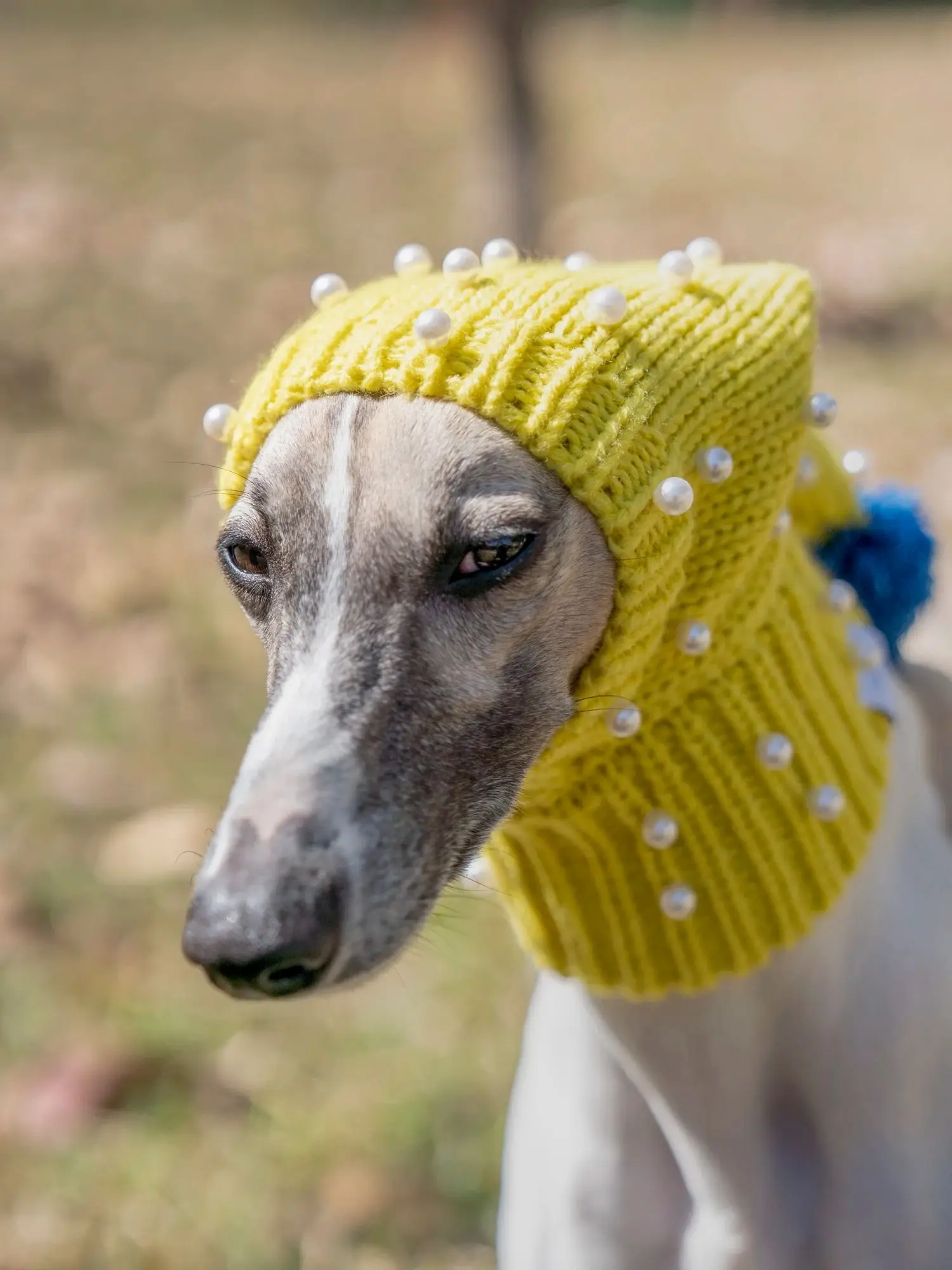 Gorro con perlas detalle
