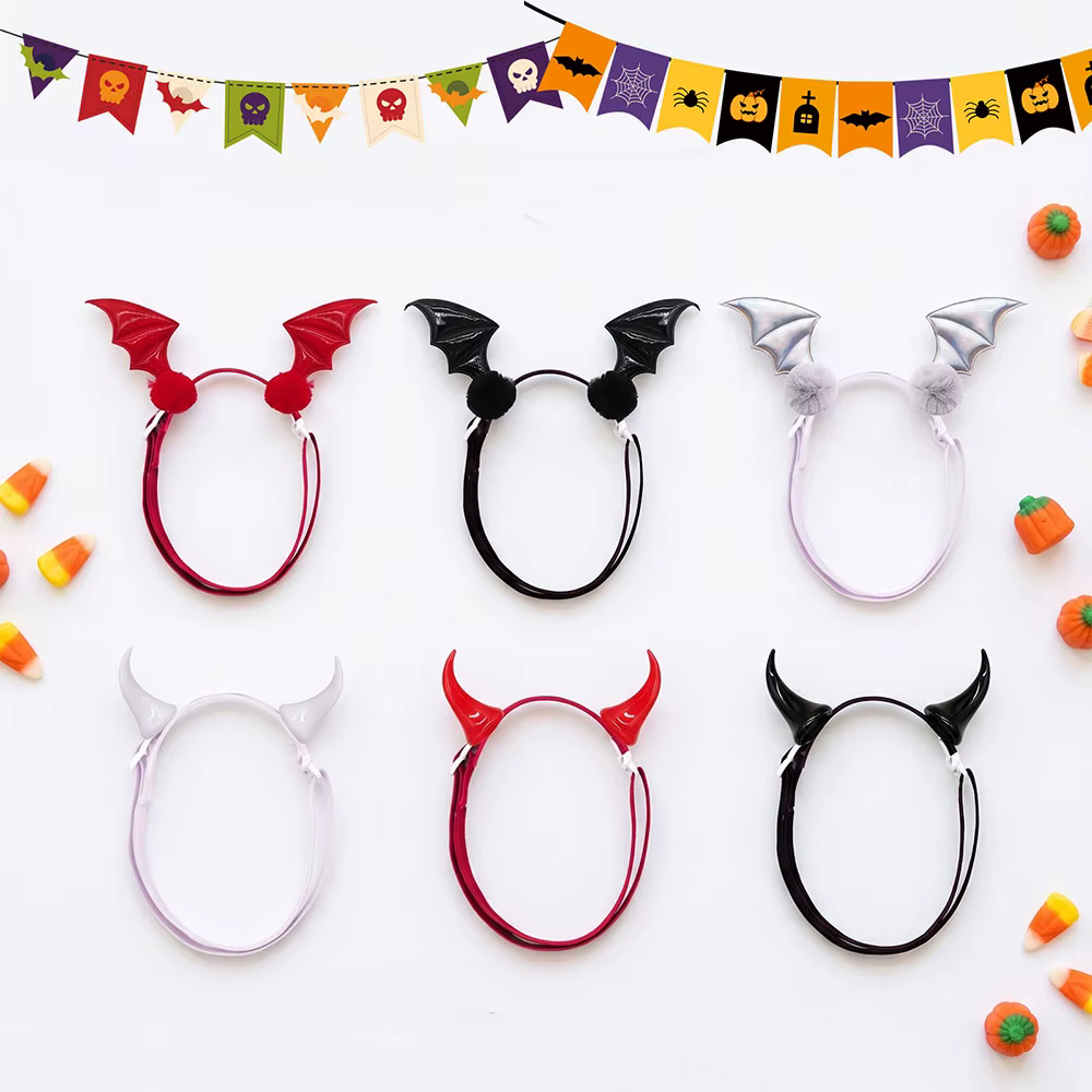Lazos ajustables para el pelo de perro Halloween alas murciélago - imagen 5