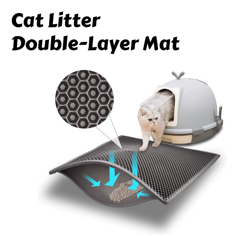 Alfombra para Arenero de Gato – Doble Capa EVA Lavable Retiene Arena - imagen 3