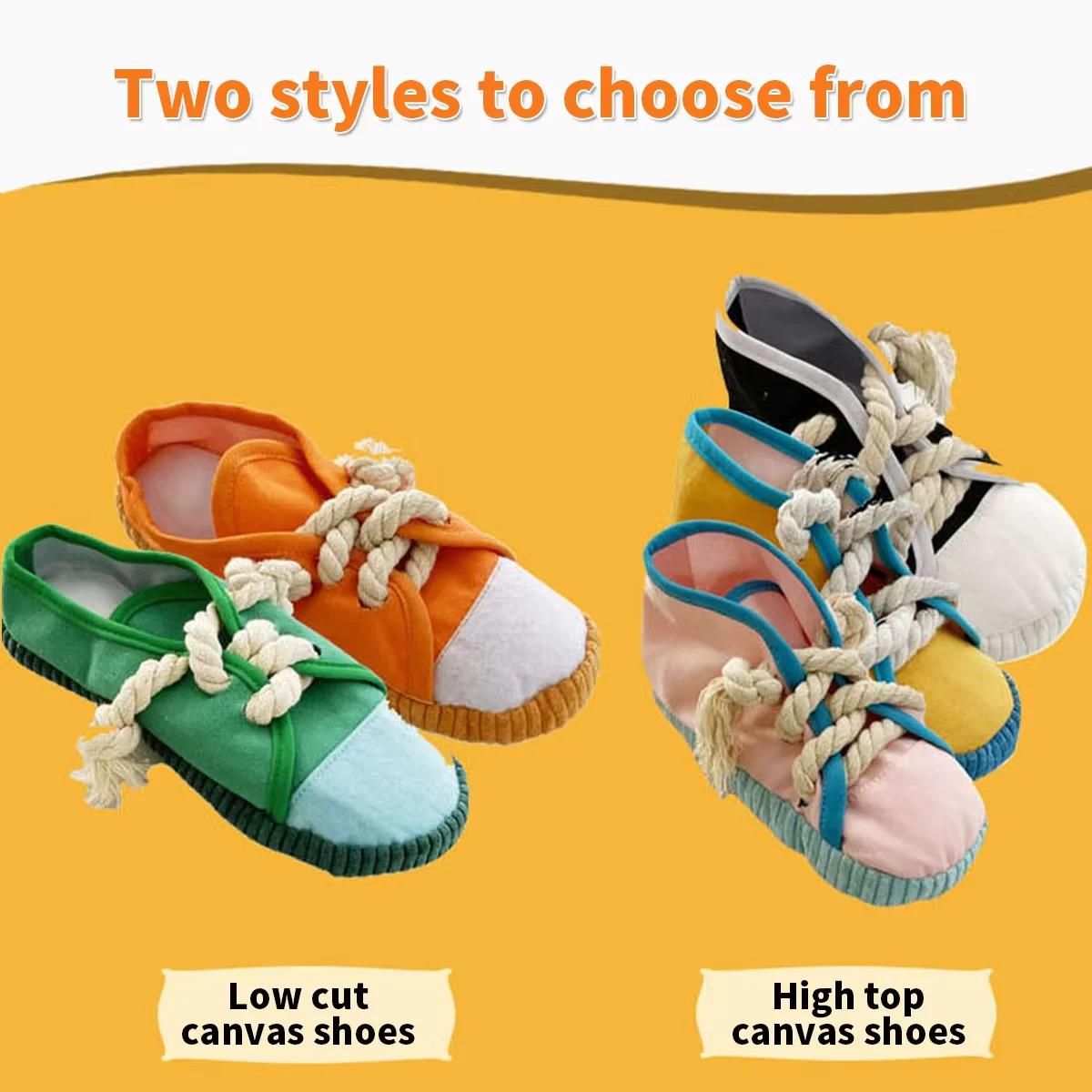 Juguete olfativo sonoro para perros zapatilla de cuerda: masticar - imagen 3