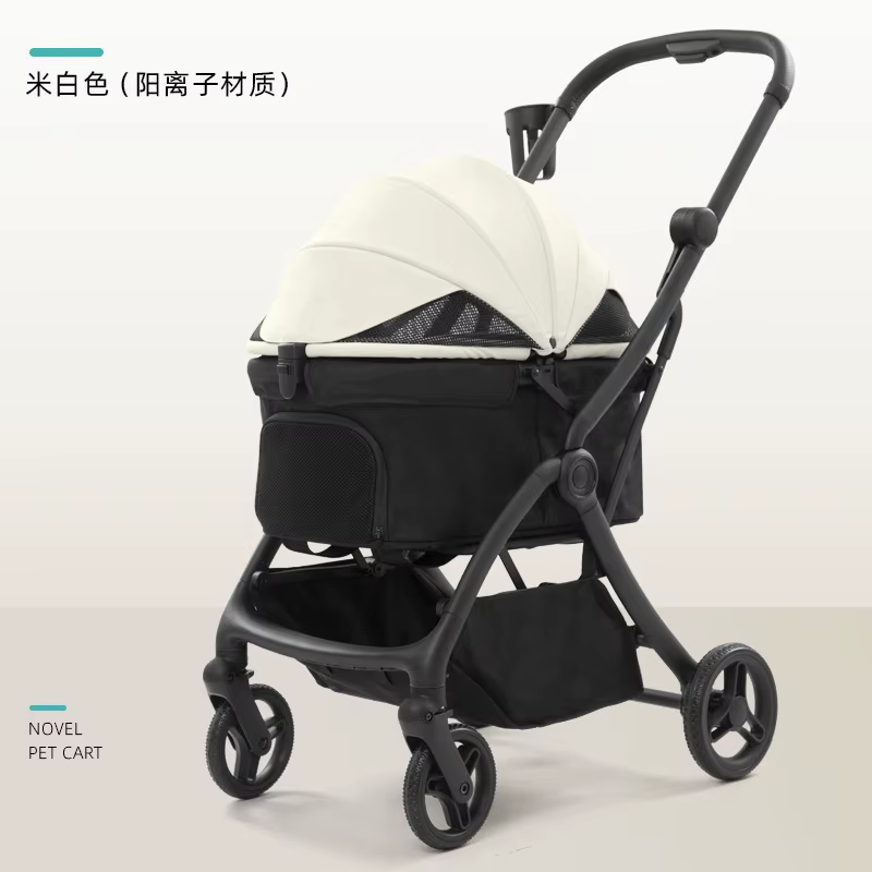 Carrito portátil para perros medianos con doble freno - imagen 3