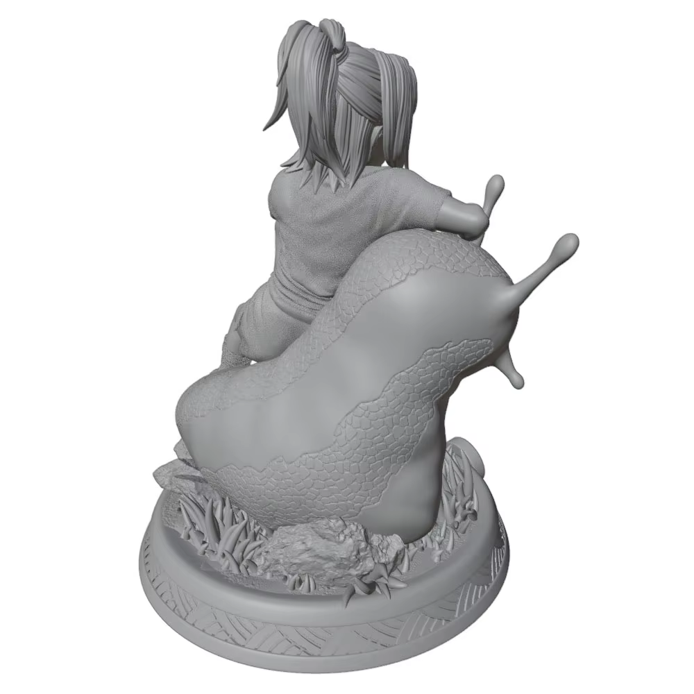 Estatua de anime miniatura gris 3D DIY sin pintar y sin montar - imagen 5